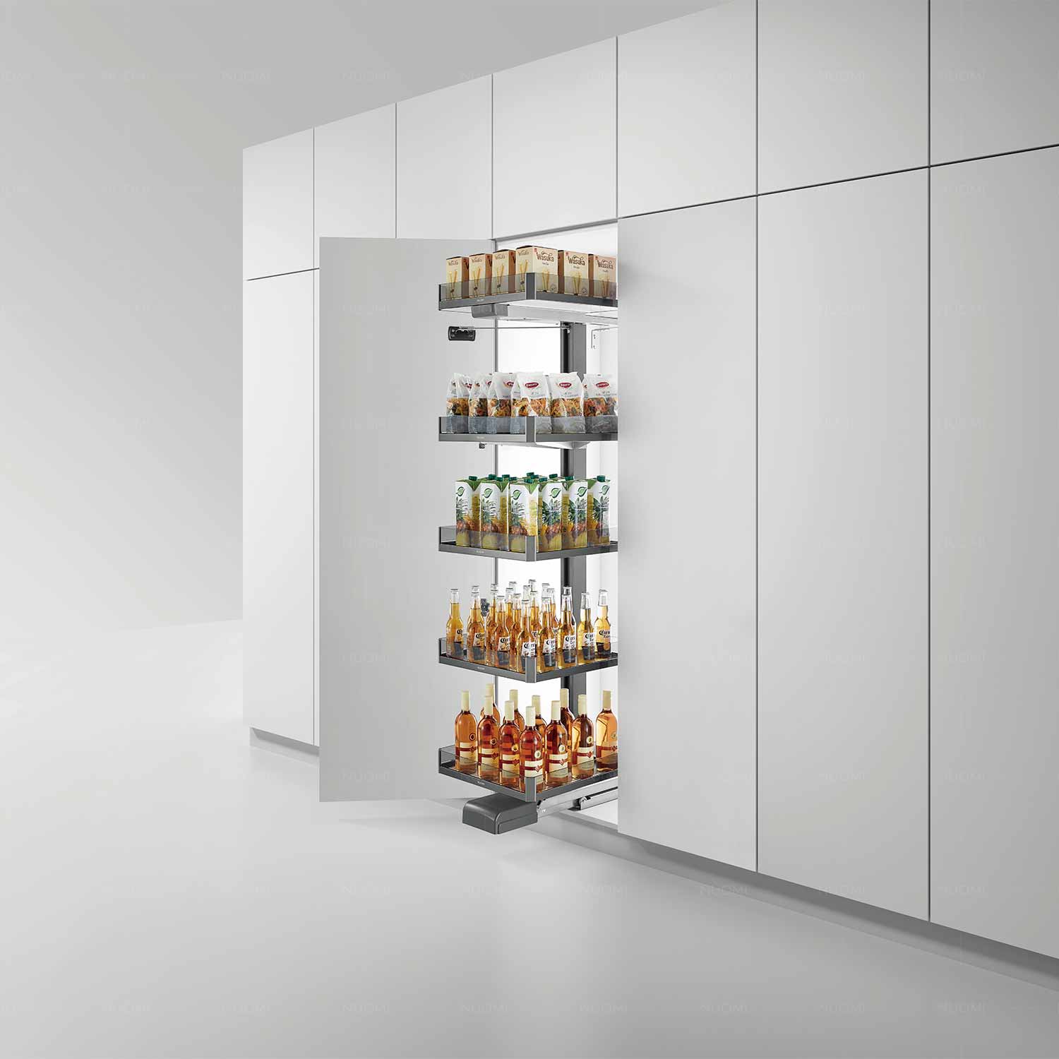 kitchen matt grey tall pantry unit