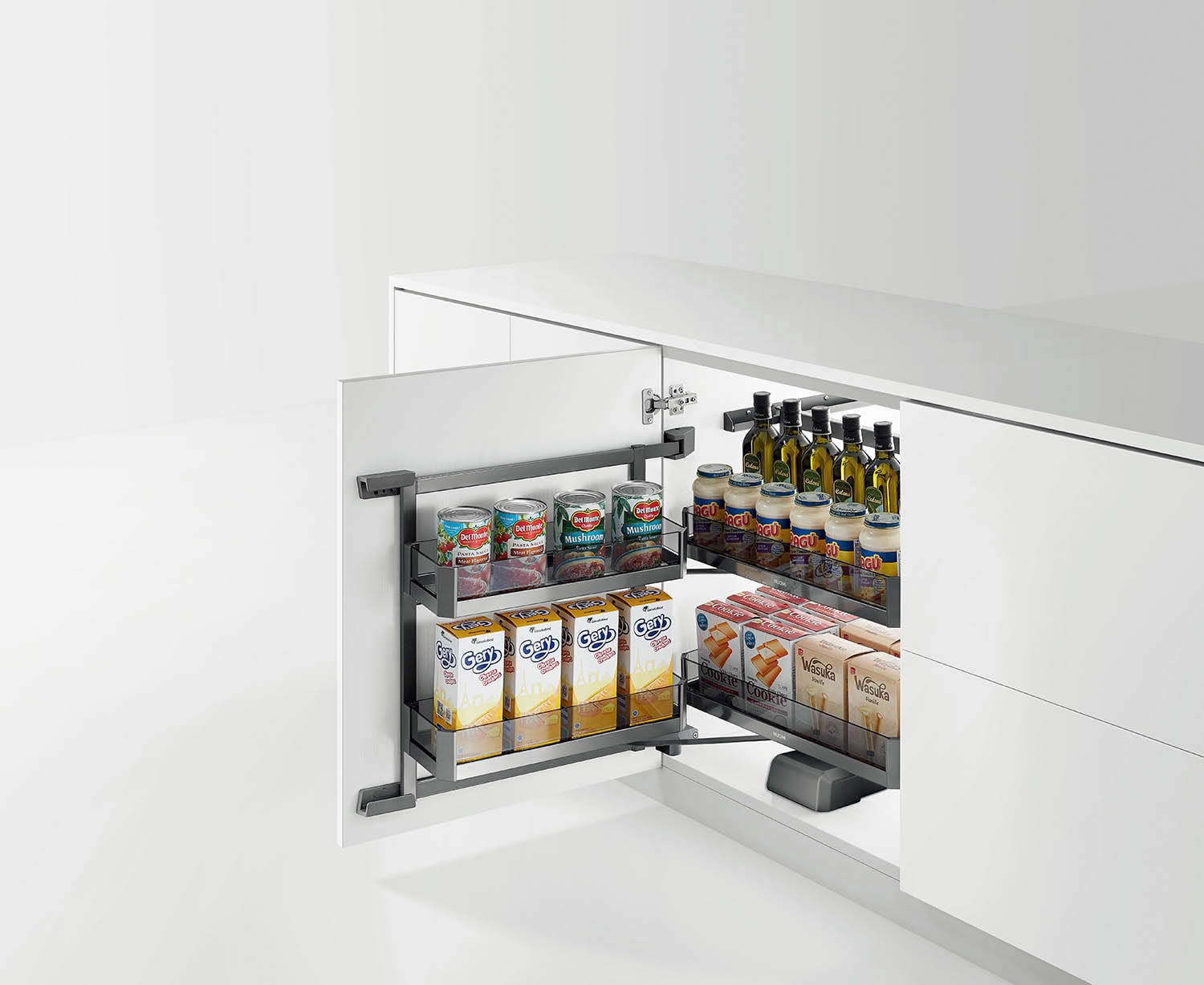 kitchen matt grey tall pantry unit