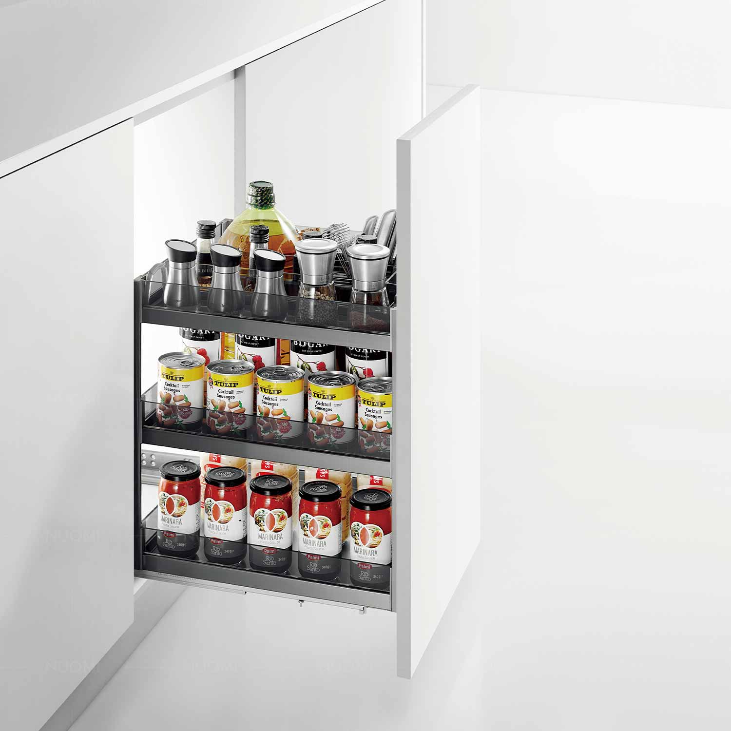 kitchen matt grey tall pantry unit