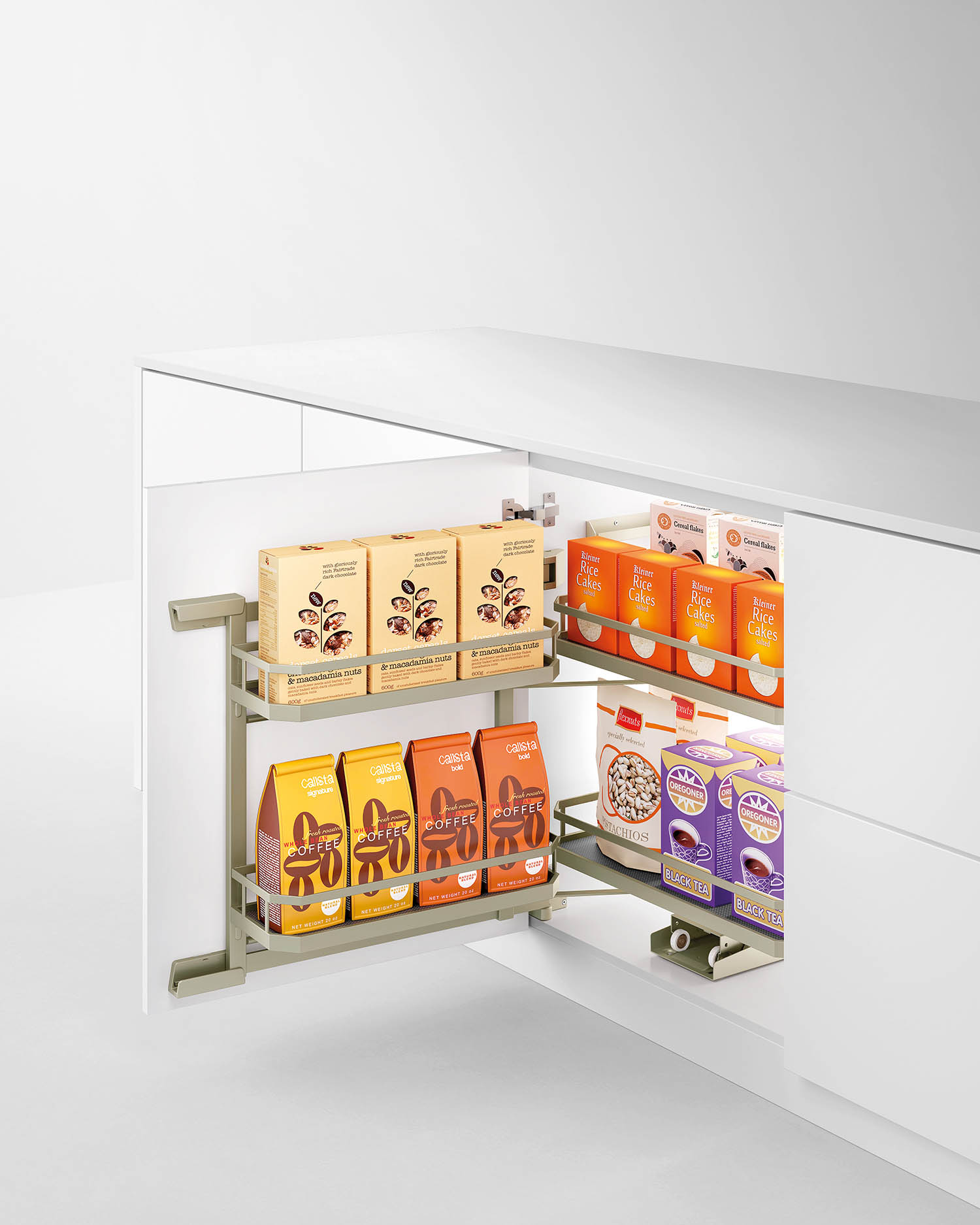 kitchen matt grey tall pantry unit