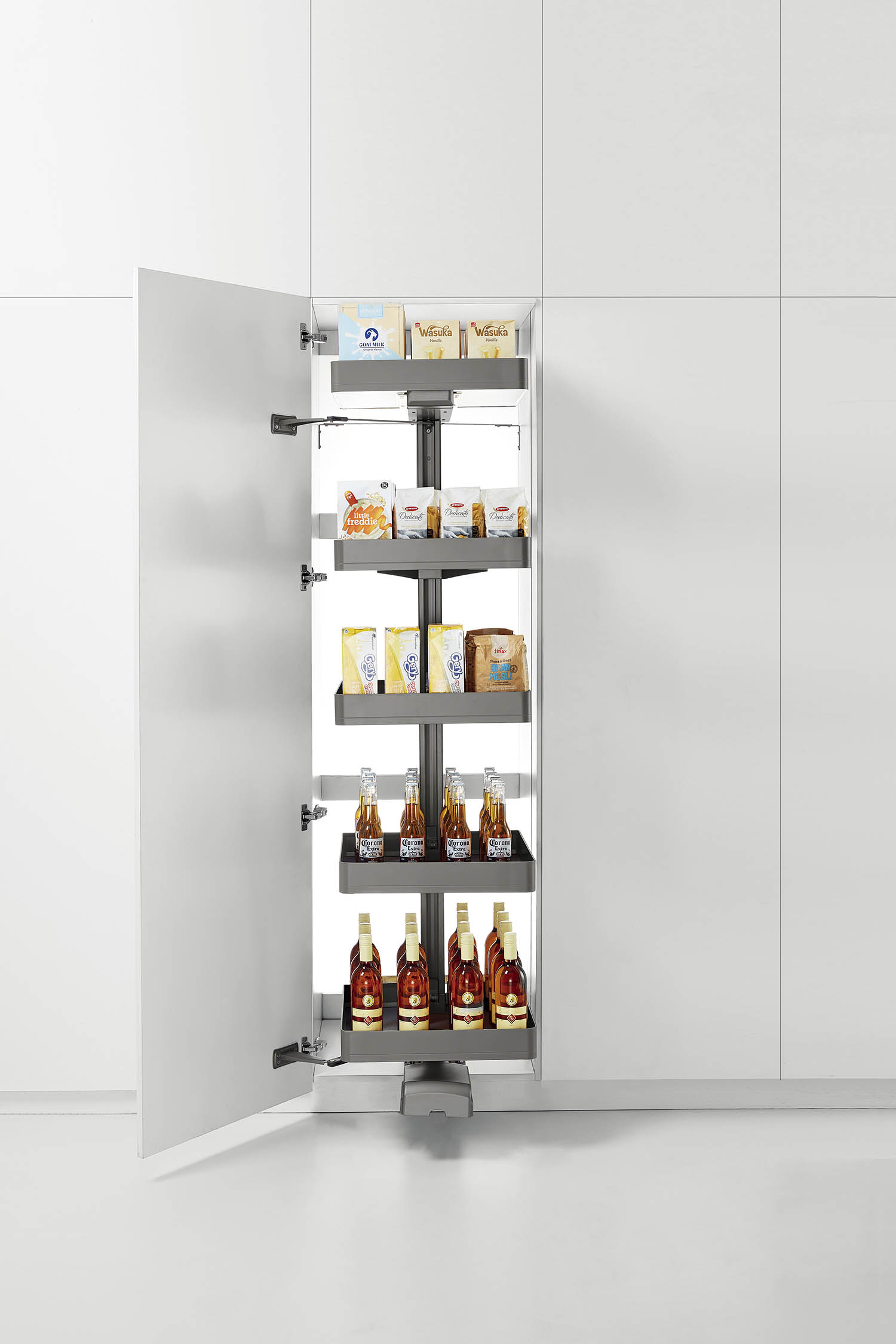 kitchen matt grey tall pantry unit