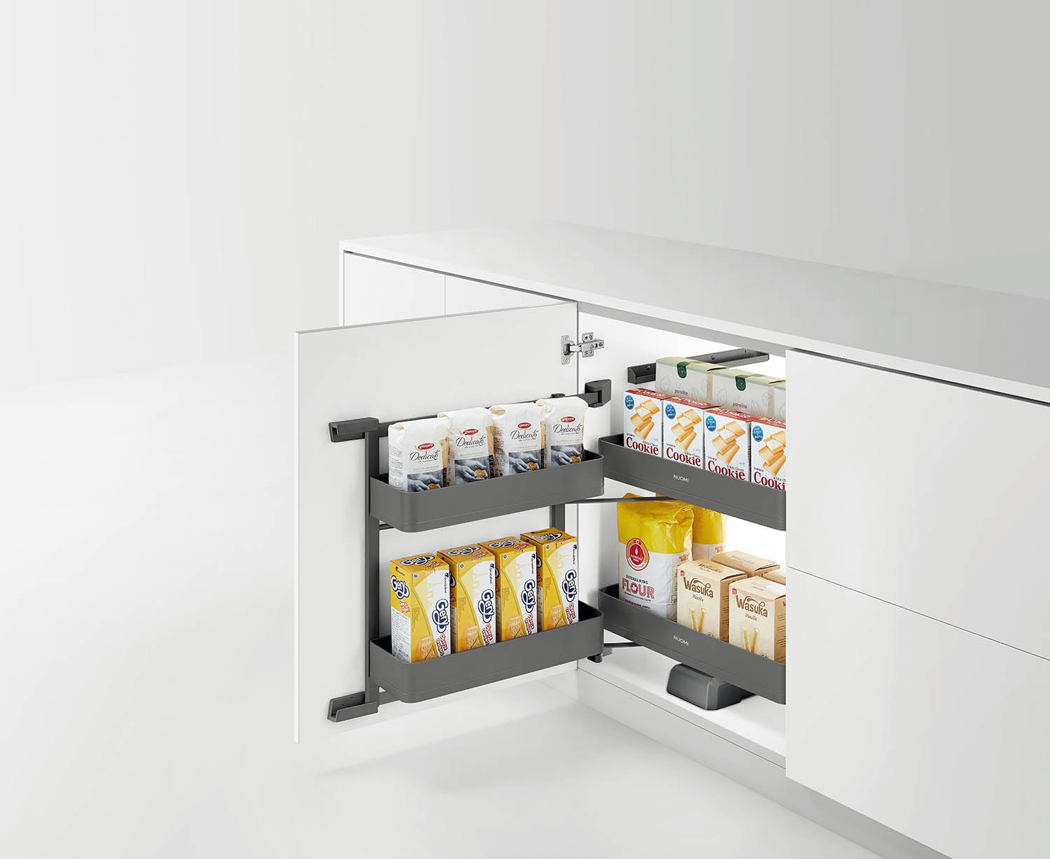 kitchen matt grey tall pantry unit