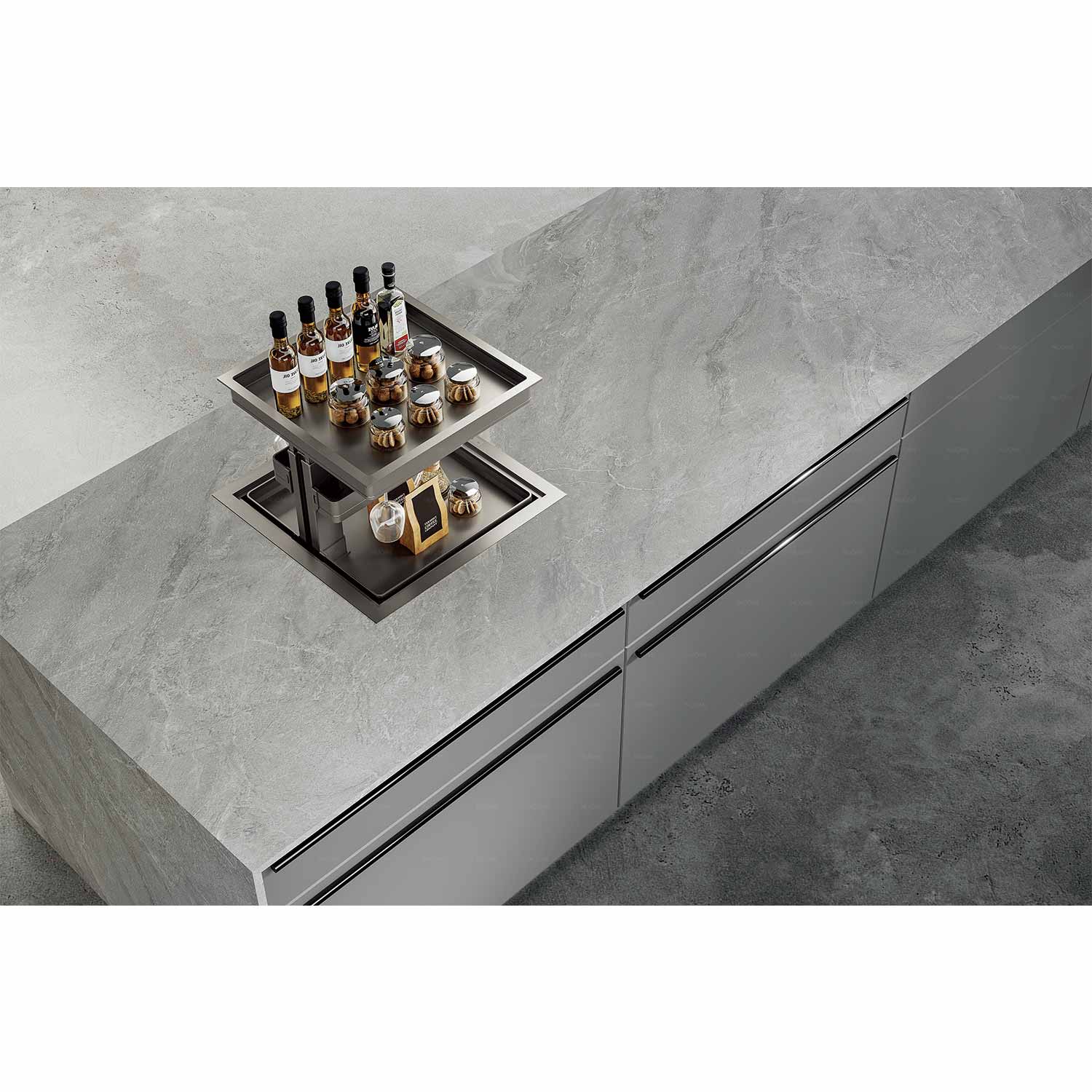 kitchen matt grey tall pantry unit