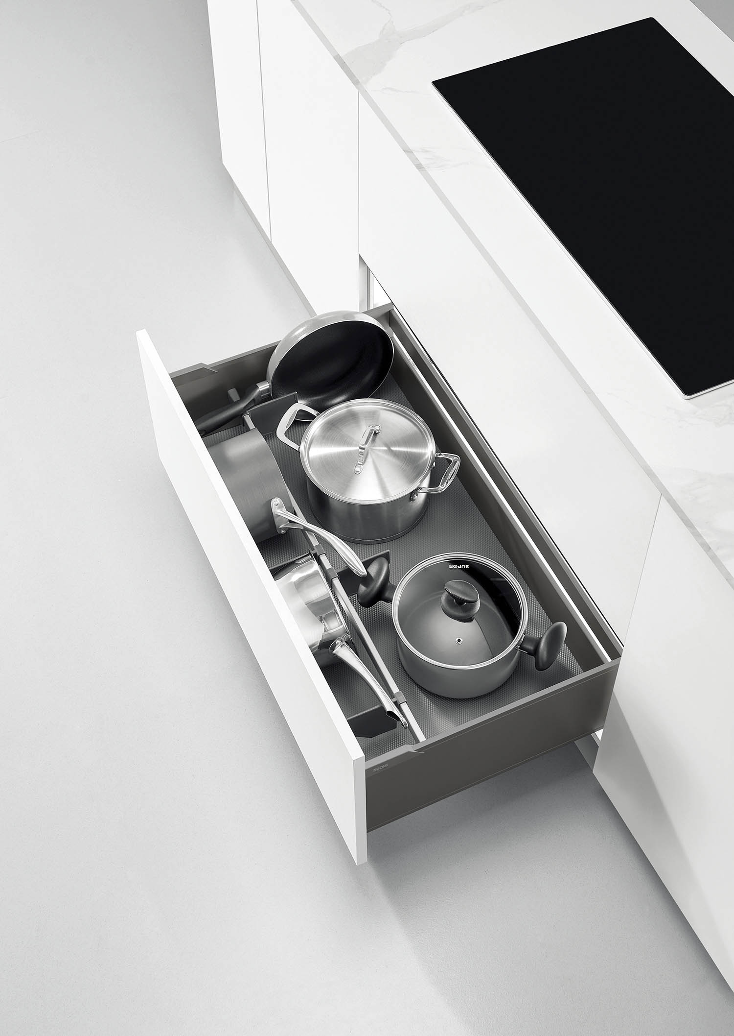 kitchen matt grey tall pantry unit